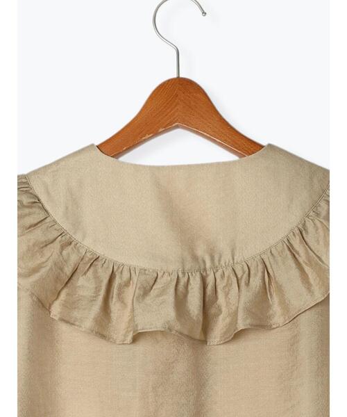 Lugnoncure（ルノンキュール）の「Vネックフリルブラウス（シャツ/ブラウス・レディース・ベージュ/ブラック/オフホワイト・F）」の21枚目の写真