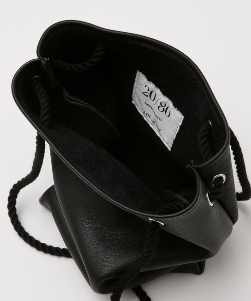 20/80(テゥエンティーエイティー)の「【20/80】トゥエンティーエイティー/ SHRINK LEATHER JINKICHI BUKURO(ショルダーバッグ・レディース・ブラック/グレー/ブラウン・FREE)」の5枚目の写真