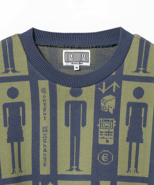 C.E(シーイー)の「C.E / CONTENT EXCHANGE KNIT(ニット/セーター・メンズ・ネイビー・L/M/XL)」の4枚目の写真