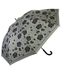 macocca（マコッカ）の「晴雨兼用 ショート傘 モノクロ バラ柄（長傘）」