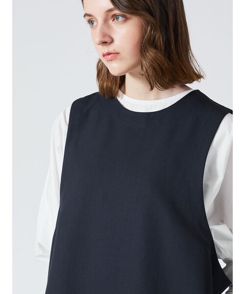 mizuiroind 25ss クルーネックショートベスト mizuiro ind クルーネックショートベスト（ベスト）｜mizuiroind