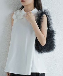 LA VORAGINE | 全体チュールフリル　大人可愛いハンドバッグ(ハンドバッグ)