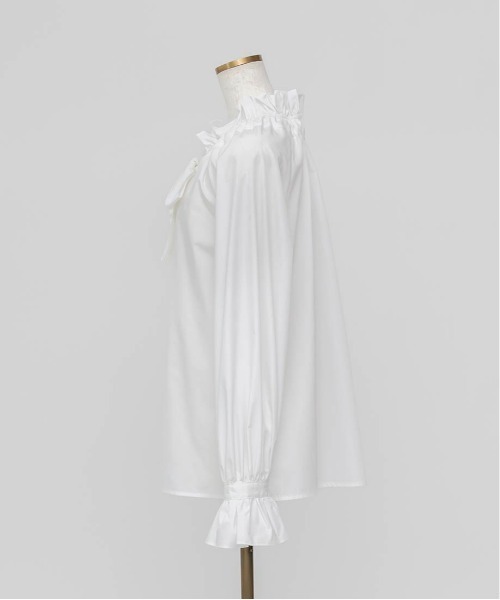 RANDA（ランダ）の「ボウタイフリルシャツブラウス（シャツ/ブラウス・レディース・ネイビー/ブルー/ホワイト・FREE）」の20枚目の写真