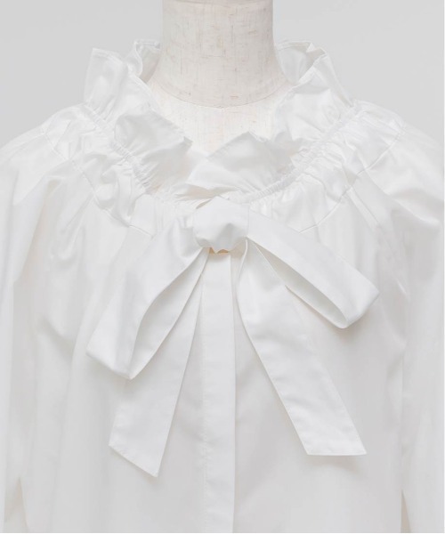 RANDA（ランダ）の「ボウタイフリルシャツブラウス（シャツ/ブラウス・レディース・ネイビー/ブルー/ホワイト・FREE）」の22枚目の写真