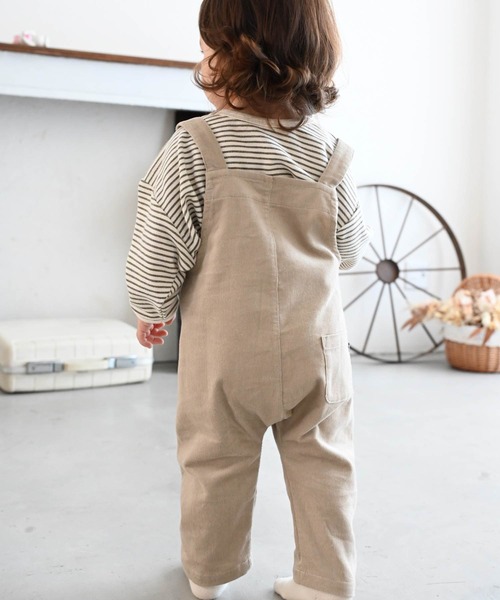 PUPPAPUPO(プッパプーポ)の「サロペット コーデュロイ(その他パンツ・キッズ・カーキ/チャコール/ベージュ/ミント/モカ・80/90)」の6枚目の写真