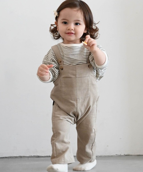 PUPPAPUPO(プッパプーポ)の「サロペット コーデュロイ(その他パンツ・キッズ・カーキ/チャコール/ベージュ/ミント/モカ・80/90)」の7枚目の写真