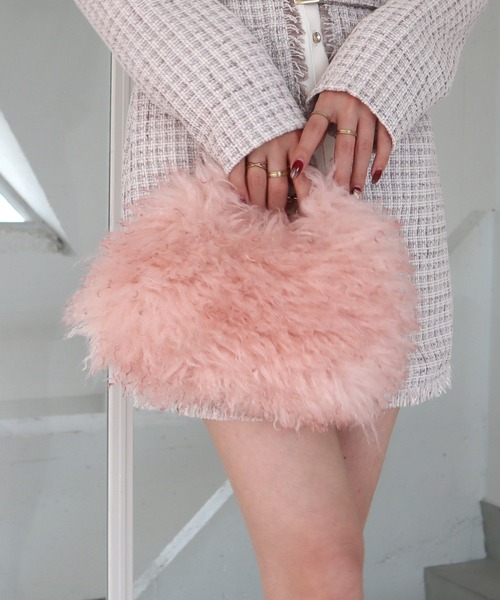 ROYAL PARTY（ロイヤルパーティー）の「2wayファーBAG（ショルダーバッグ・レディース・オフホワイト/ピンク/グレー・FREE）」の3枚目の写真