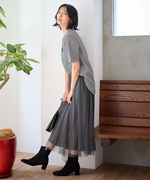 ANY(エニィ)の「【ウエストゴム】シャイニーチュールスカート(スカート・レディース・ブルー系/ブラック系/グレー系・2/1/3)」の22枚目の写真