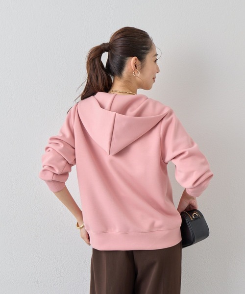 un dix cors（アンディコール）の「《羽織にも一枚着にも◎》ダンボールコンパクトパーカー（パーカー・レディース・アイボリー/ブラック/ライトグレー/ネイビー/モカ/ピンク・FREE）」の10枚目の写真