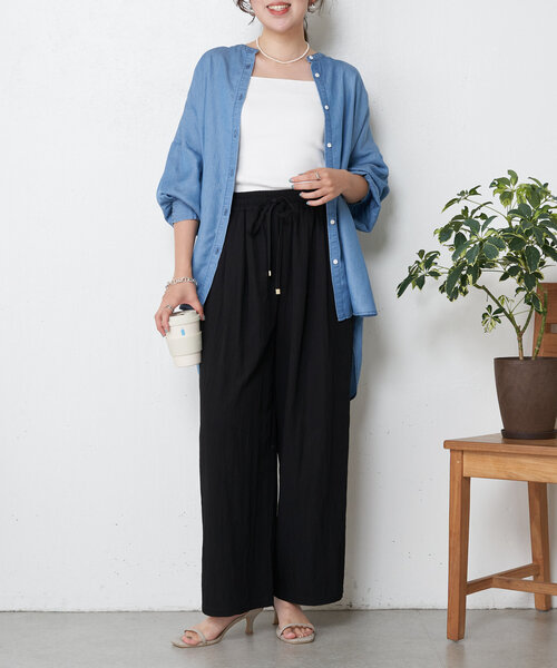 Jena espace merveilleux(ジェナ エスパスメルヴェイユ)の「テンセルバックラッフルシャツ(シャツ/ブラウス・レディース・ブルー/ブルー系その他・FREE)」の12枚目の写真