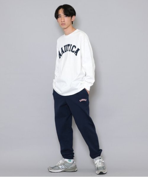 NAUTICA(ノーティカ)の「【大人向けサイズあり】【NAUTICA】フロントロゴアップリケ刺繍長袖Tシャツ(Tシャツ/カットソー・キッズ・ブラック/ホワイト/グリーン・M/L/XL)」の7枚目の写真