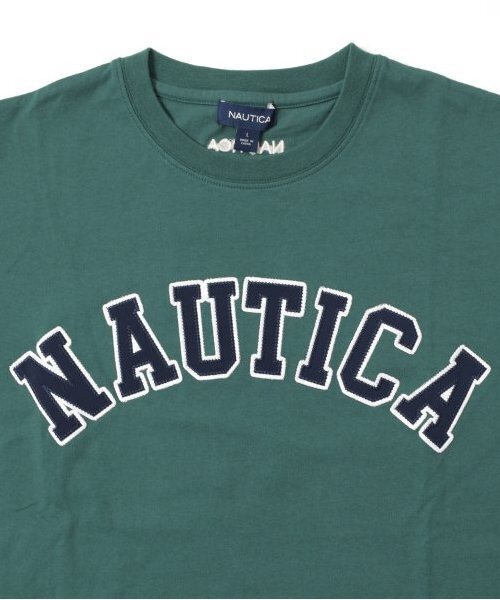 NAUTICA(ノーティカ)の「【大人向けサイズあり】【NAUTICA】フロントロゴアップリケ刺繍長袖Tシャツ(Tシャツ/カットソー・キッズ・ブラック/ホワイト/グリーン・M/L/XL)」の12枚目の写真