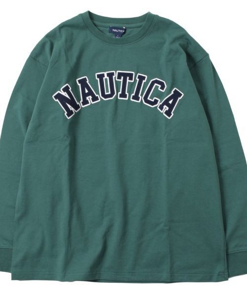 NAUTICA(ノーティカ)の「【大人向けサイズあり】【NAUTICA】フロントロゴアップリケ刺繍長袖Tシャツ(Tシャツ/カットソー・キッズ・ブラック/ホワイト/グリーン・M/L/XL)」の20枚目の写真