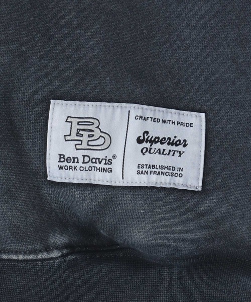 BEN DAVIS(ベンデイビス)の「BEN DAVIS/ベンデイビス ワンポイントワッペン刺繍 ヴィンテージライク オーバーサイズ ハーフジップスウェット レディース メンズ トレーナー(スウェット・レディース・カーキ/ブラック/ネイビー・LL/L/M)」の18枚目の写真