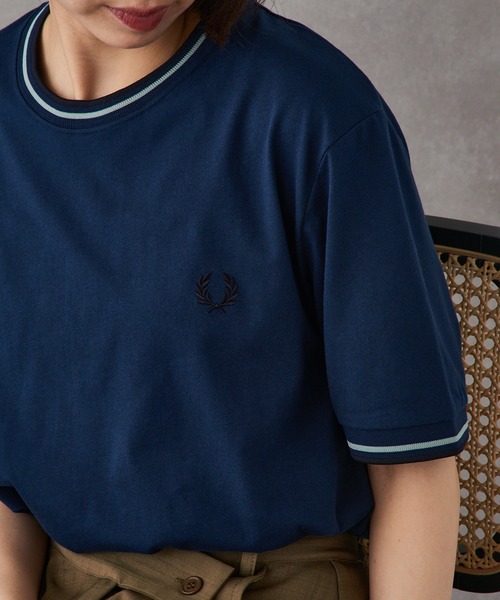 FRED PERRY 半袖 Tシャツ M1588 Twin Tipped コットン 国内発送 FRED PERRY フレッドペリー Tシャツ メンズ Twin Tipped T-Shirt