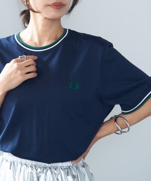 【希少⭐︎美品】フレッドペリー ロゴ刺繍 サマーニット 5部丈 ネイビー M 希少⭐︎美品】フレッドペリー ロゴ刺繍 サマーニット 5部丈