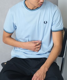 【FRED PERRY】TWIN TIPPED T-SHIRT フレッドペリー ティップライン ワンポイントロゴ刺繍Tシャツ M1588V