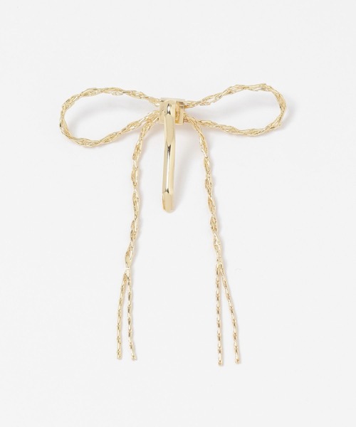 FOREVER 21（フォーエバー トゥエンティーワン）の「リボンヘアカフ（バレッタ/ヘアクリップ・レディース・ゴールド・FREE）」の2枚目の写真