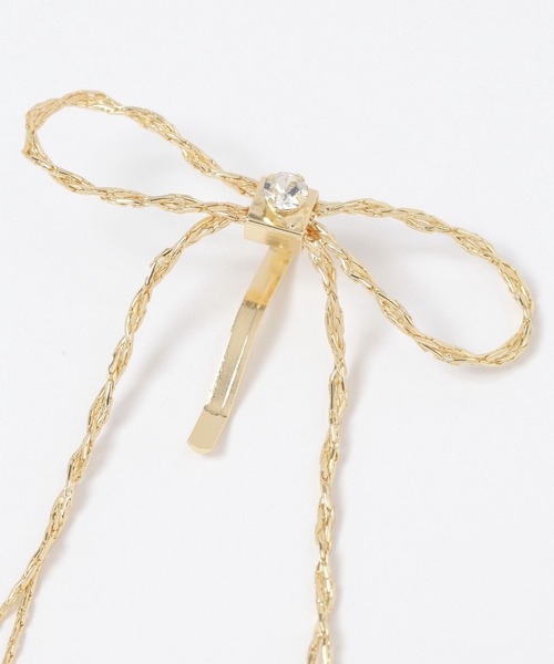 FOREVER 21（フォーエバー トゥエンティーワン）の「リボンヘアカフ（バレッタ/ヘアクリップ・レディース・ゴールド・FREE）」の3枚目の写真