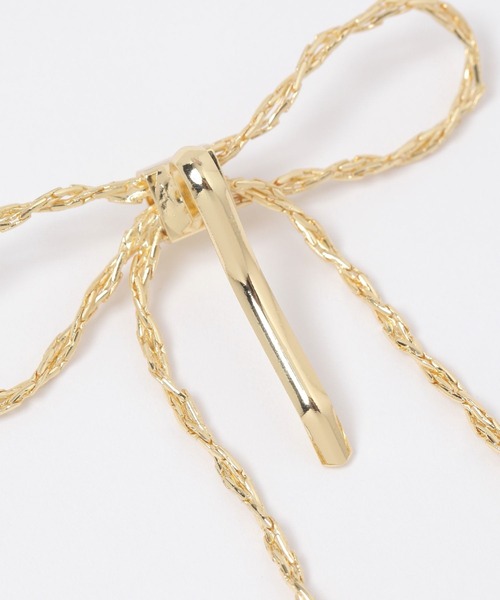 FOREVER 21（フォーエバー トゥエンティーワン）の「リボンヘアカフ（バレッタ/ヘアクリップ・レディース・ゴールド・FREE）」の4枚目の写真