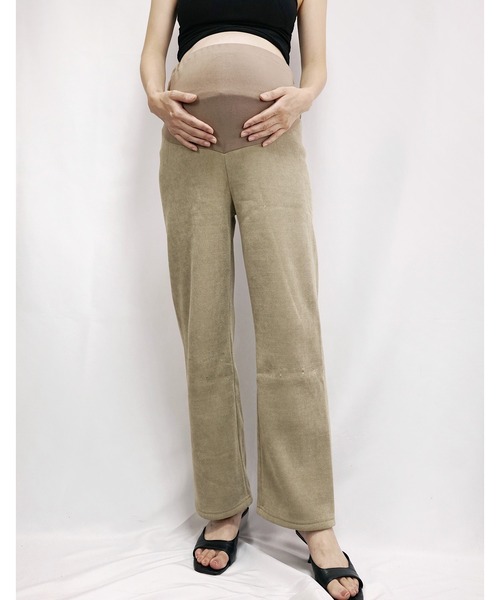 Mela（メラ）の「【マタニティ】裏起毛コーデュロイパンツ（その他パンツ・レディース・ホワイト/ベージュ/グレー/ブラック・L/M/XL）」の15枚目の写真