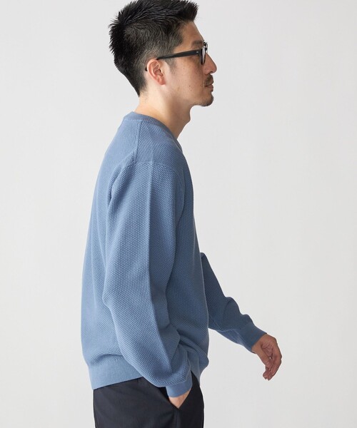 SHIPS(シップス)の「SHIPS:〈洗濯機可能〉SOLOTEX(R) コットン ピケ Vネック ニット(ニット/セーター・メンズ・ブラウン/ネイビー/ロイヤルブルー・SMALL/MEDIUM/LARGE/X-LARGE)」の17枚目の写真