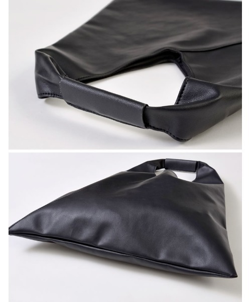 Re:EDIT（リエディ）の「[神山まりあさん着用]サンカクトートバッグ（トートバッグ・レディース・ブラック/アイボリー/グレイッシュベージュ・FREE）」の10枚目の写真