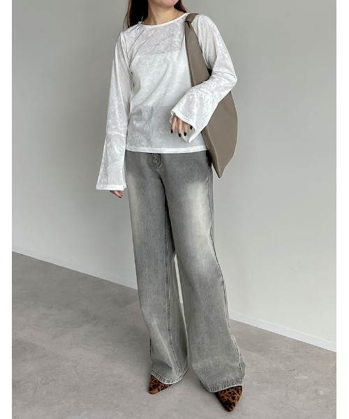 Re:EDIT（リエディ）の「[神山まりあさん着用]サンカクトートバッグ（トートバッグ・レディース・ブラック/アイボリー/グレイッシュベージュ・FREE）」の8枚目の写真