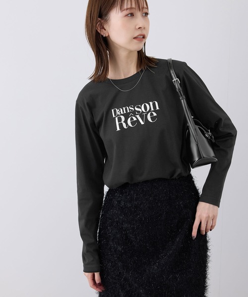 ROPE' PICNIC（ロペピクニック）の「RENUアソートロングTシャツ（Tシャツ/カットソー・レディース・ホワイト系その他/ブラック/ホワイト・38）」の7枚目の写真