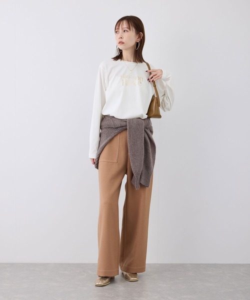 ROPE' PICNIC（ロペピクニック）の「RENUアソートロングTシャツ（Tシャツ/カットソー・レディース・ホワイト系その他/ブラック/ホワイト・38）」の9枚目の写真