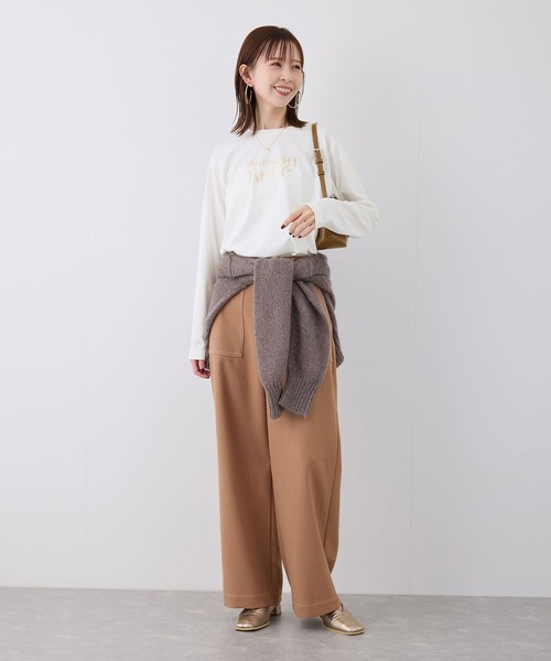 ROPE' PICNIC（ロペピクニック）の「RENUアソートロングTシャツ（Tシャツ/カットソー・レディース・ホワイト系その他/ブラック/ホワイト・38）」の10枚目の写真