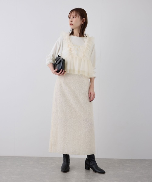 ROPE' PICNIC（ロペピクニック）の「RENUアソートロングTシャツ（Tシャツ/カットソー・レディース・ホワイト系その他/ブラック/ホワイト・38）」の13枚目の写真