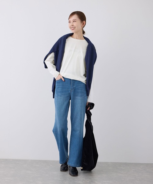 ROPE' PICNIC（ロペピクニック）の「RENUアソートロングTシャツ（Tシャツ/カットソー・レディース・ホワイト系その他/ブラック/ホワイト・38）」の18枚目の写真