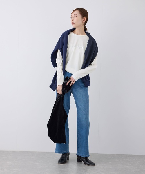 ROPE' PICNIC（ロペピクニック）の「RENUアソートロングTシャツ（Tシャツ/カットソー・レディース・ホワイト系その他/ブラック/ホワイト・38）」の19枚目の写真