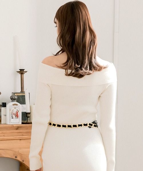 Julia Boutique（ジュリアブティック）の「チェーンデザイン 細ベルト（ベルト・レディース・ブラック・ONE）」の6枚目の写真