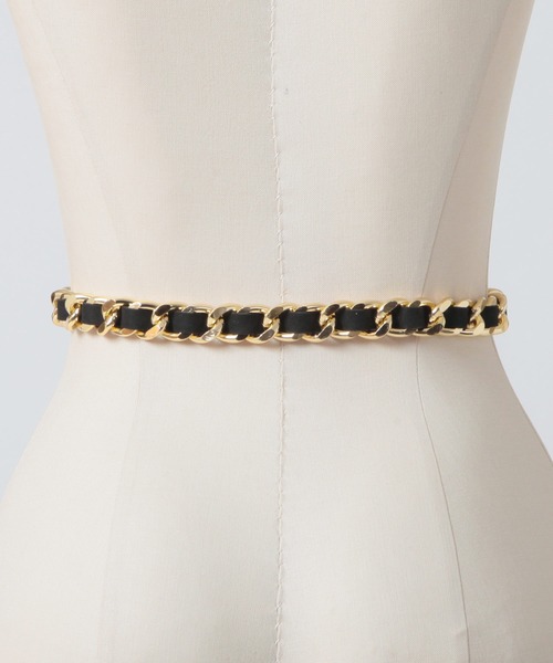 Julia Boutique（ジュリアブティック）の「チェーンデザイン 細ベルト（ベルト・レディース・ブラック・ONE）」の10枚目の写真