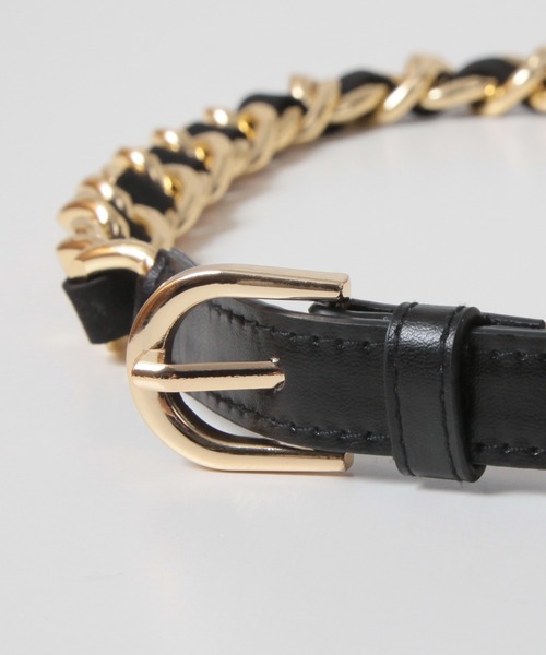 Julia Boutique（ジュリアブティック）の「チェーンデザイン 細ベルト（ベルト・レディース・ブラック・ONE）」の12枚目の写真