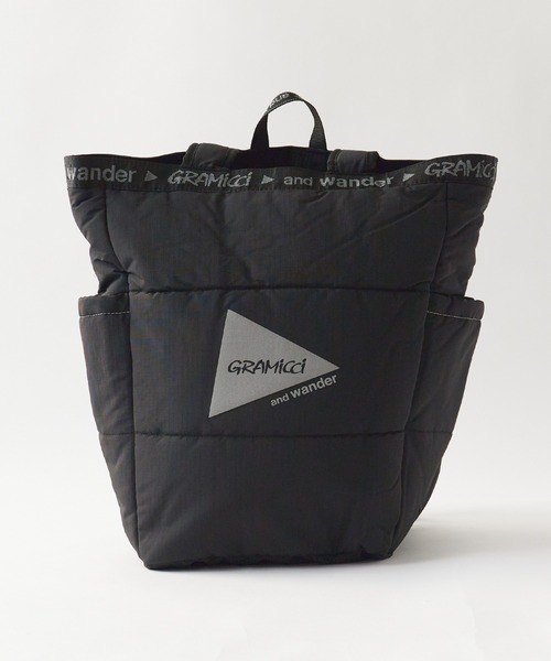 新品 グラミチ×アンドワンダー 2WAYリップストップバッグ ブラック 新品 グラミチ×アンドワンダー 2WAYリップストップバッグ ブラック