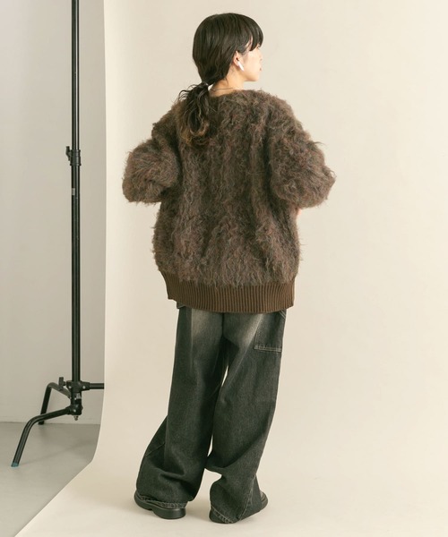 KBF（ケイビーエフ）の「『WEB/一部店舗限定』シャギーZIPカーディガン