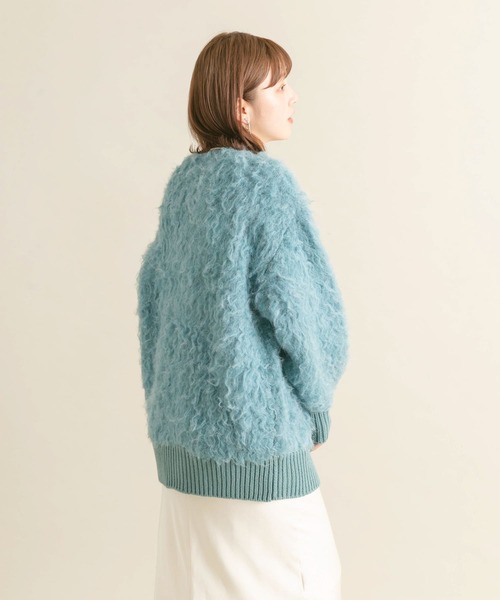 KBF（ケイビーエフ）の「『WEB/一部店舗限定』シャギーZIPカーディガン