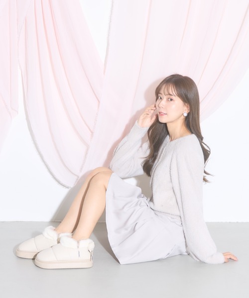 tocco closet（トッコ　クローゼット）の「【ZOZO限定】リボンファースノーブーツ（ブーツ・レディース・ブラック/アイボリー・M/L）」の20枚目の写真