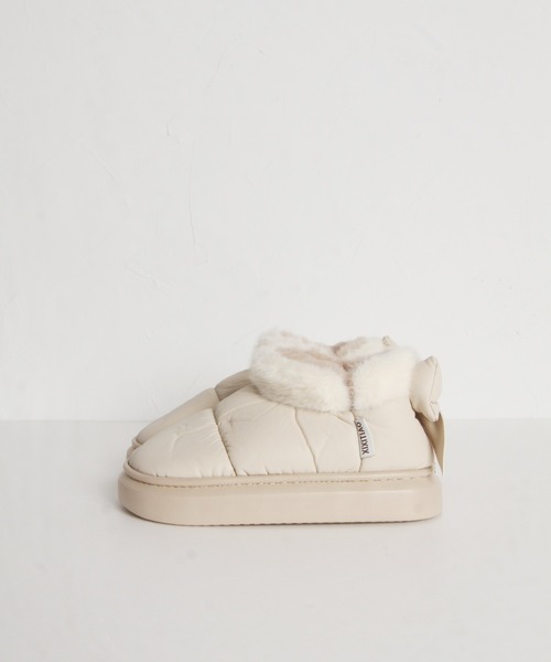 tocco closet（トッコ　クローゼット）の「【ZOZO限定】リボンファースノーブーツ（ブーツ・レディース・ブラック/アイボリー・M/L）」の13枚目の写真