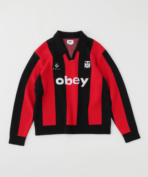 Nem様 obey Soccer Jersey Sweater オベイ セール】OBEY / オベイ SOCCER JERSEY SWEATER（ニット/セーター