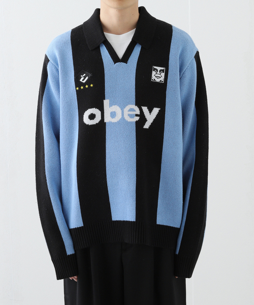 セール】OBEY / オベイ SOCCER JERSEY SWEATER（ニット/セーター
