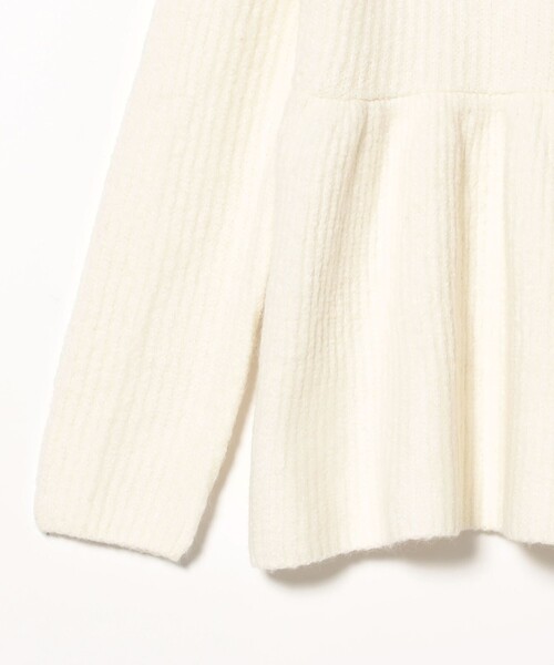B:MING by BEAMS（ビーミングバイビームス）の「ペプラム ニット（ニット/セーター・レディース・ネイビー/オフホワイト・ONE SIZE）」の13枚目の写真