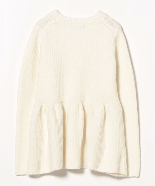 B:MING by BEAMS（ビーミングバイビームス）の「ペプラム ニット（ニット/セーター・レディース・ネイビー/オフホワイト・ONE SIZE）」の14枚目の写真