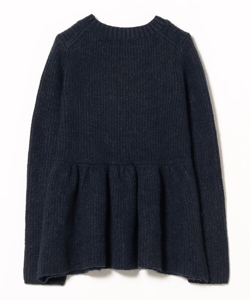 B:MING by BEAMS（ビーミングバイビームス）の「ペプラム ニット（ニット/セーター・レディース・ネイビー/オフホワイト・ONE SIZE）」の17枚目の写真