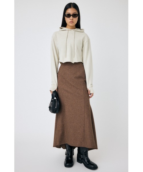 MOUSSY（マウジー）の「GARMENT DYE CUT OFF フーディ（パーカー・レディース・アイボリー/ライトブラック/ブラウン・FREE）」の5枚目の写真