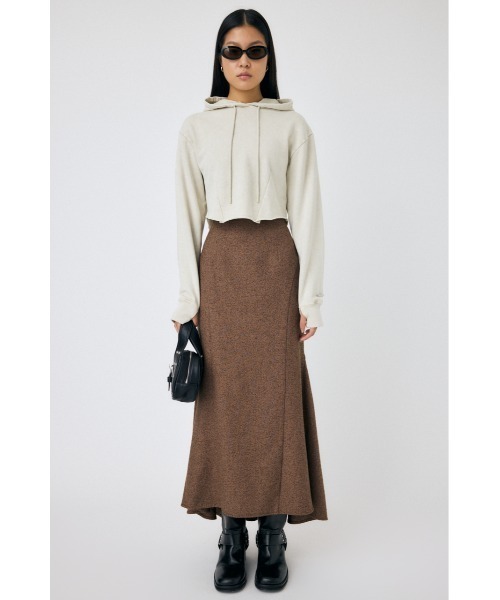 MOUSSY（マウジー）の「GARMENT DYE CUT OFF フーディ（パーカー・レディース・アイボリー/ライトブラック/ブラウン・FREE）」の7枚目の写真