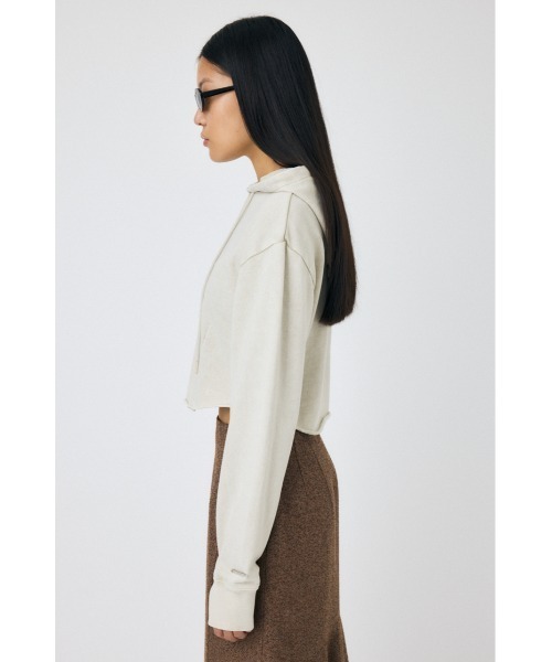 MOUSSY（マウジー）の「GARMENT DYE CUT OFF フーディ（パーカー・レディース・アイボリー/ライトブラック/ブラウン・FREE）」の10枚目の写真